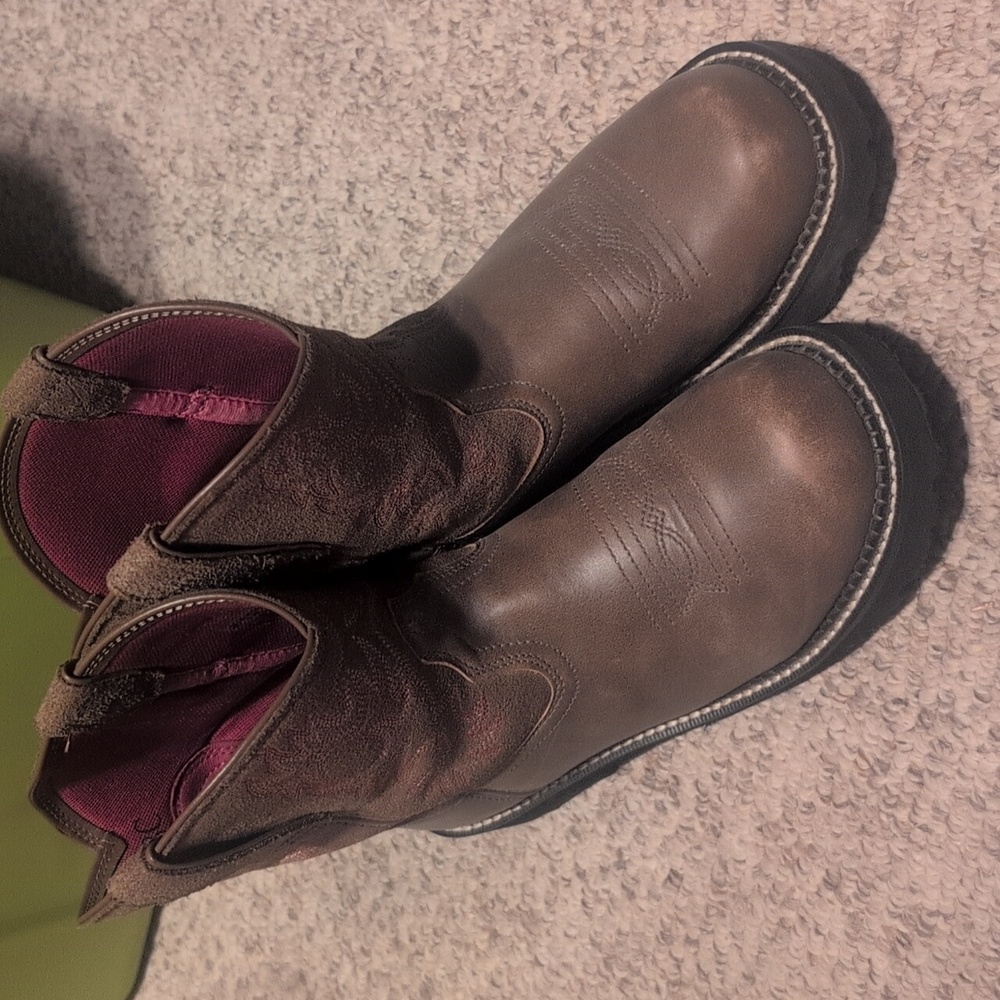 Women's Pink and Brown Boots